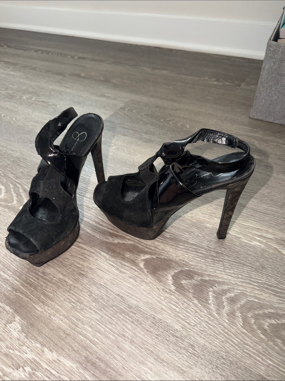 Jessica Simpson Black Platform Heels